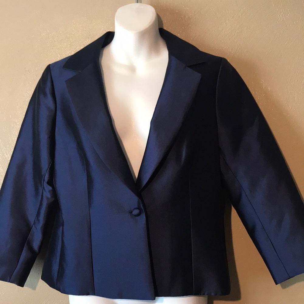 Rickie Freeman for Teri Jon Navy Evening Jacket